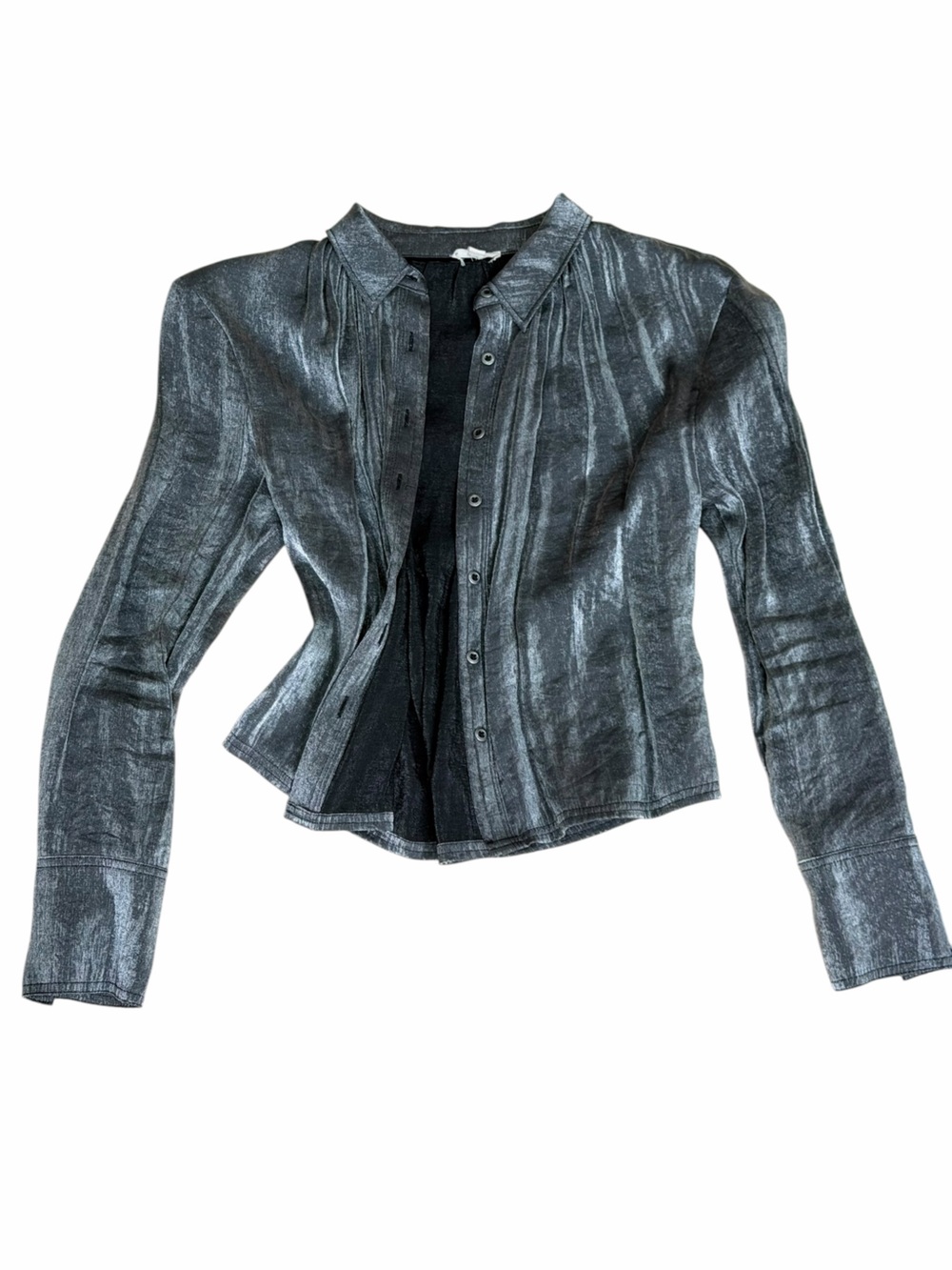 Pilcro Washed Charcoal Button-Down Shirt